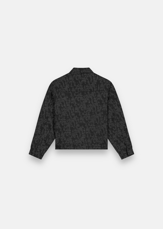 Veste Allover à Motif - noir