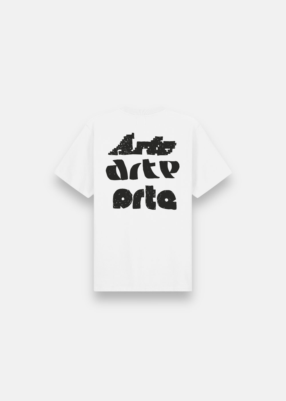 T-shirt Multi Print Logo- blanc