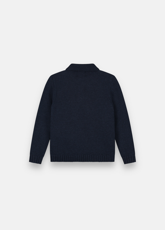 Pull Football Manche longue  - marine