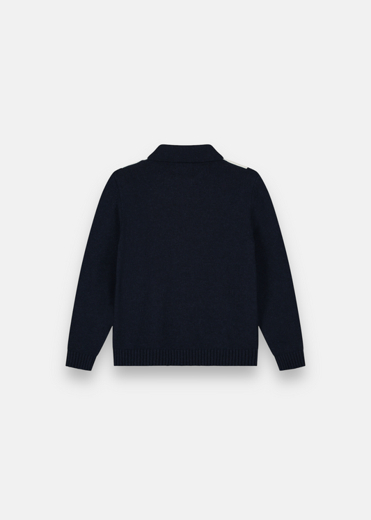 cardigan boxy laine arte vue de dos