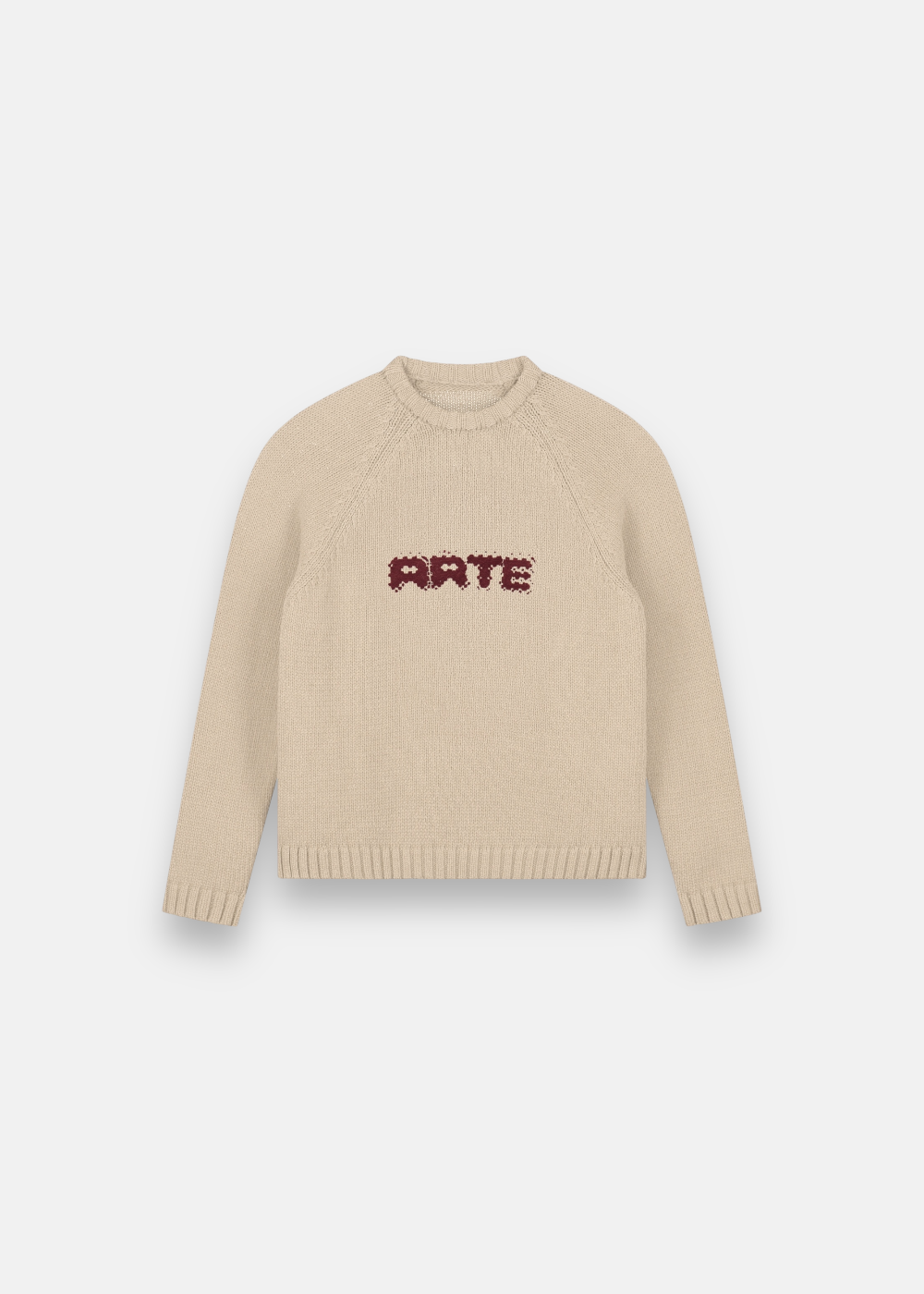 Pull en maille pixel - beige