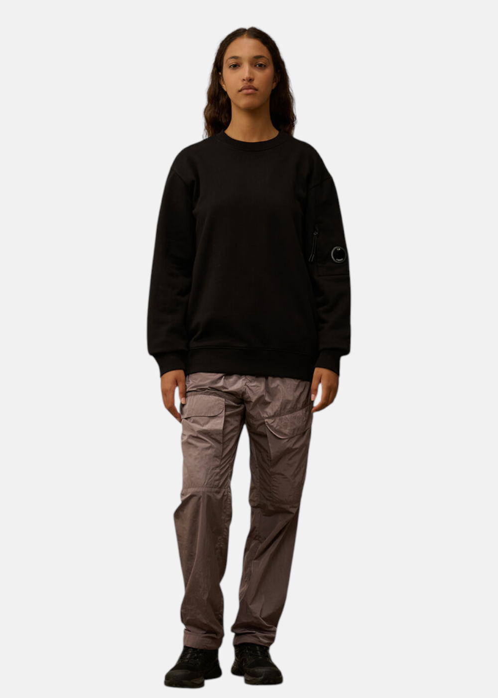 Sweat-shirt col rond - noir
