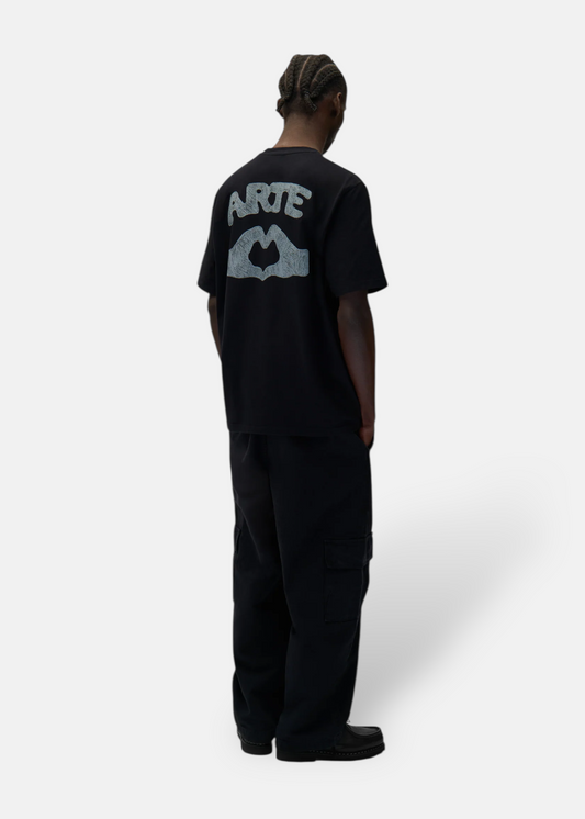 T-shirt back logo Diels stitch - noir