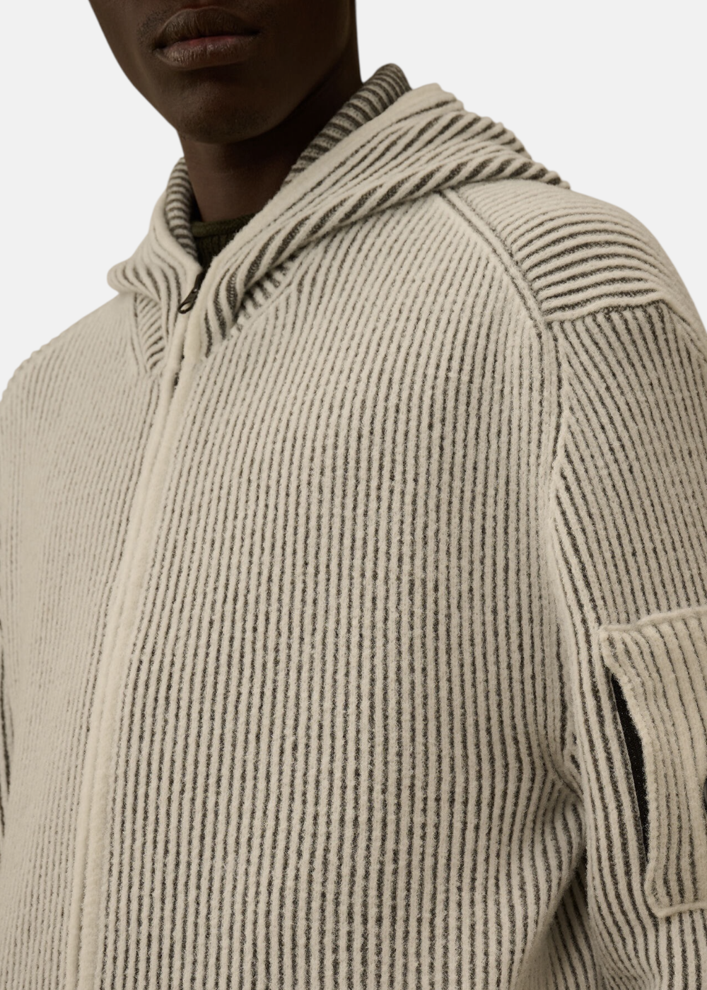 Cardigan à Rayure - gris