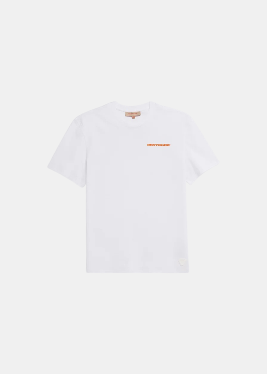 T-shirt Leonce Geometry - blanc orange