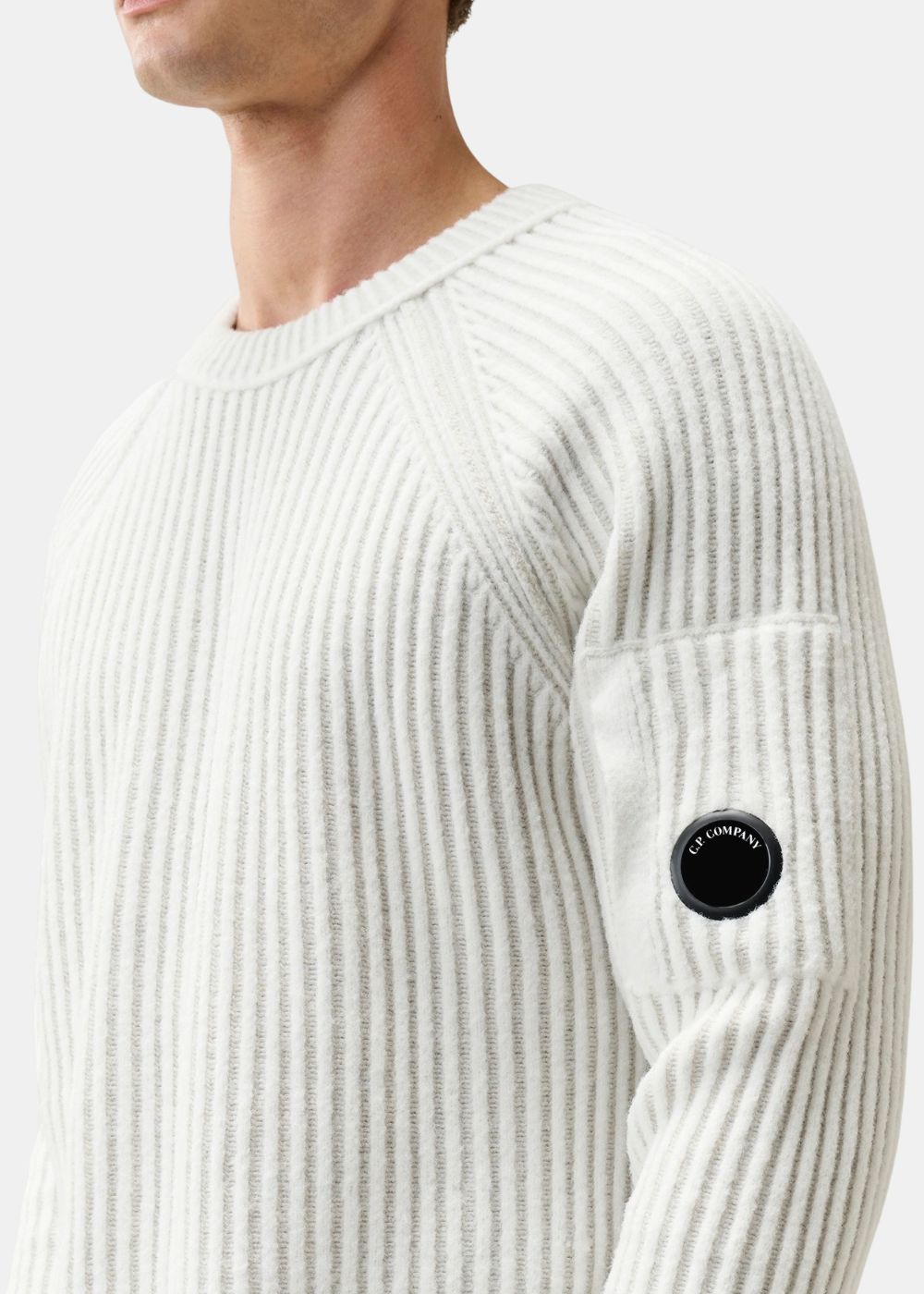 Pull en laine vanisé chenille - Blanc