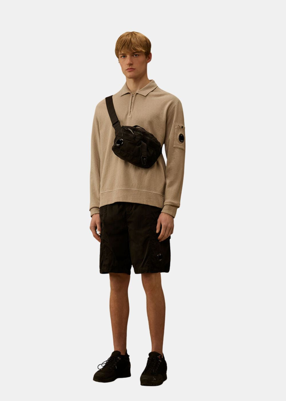 Sweat Polo Demi Zip - beige