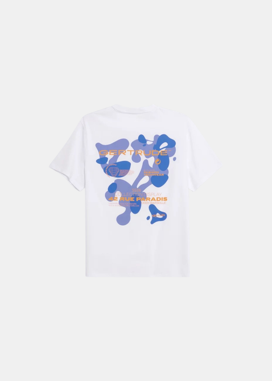 T-shirt Leonce spot - blanc