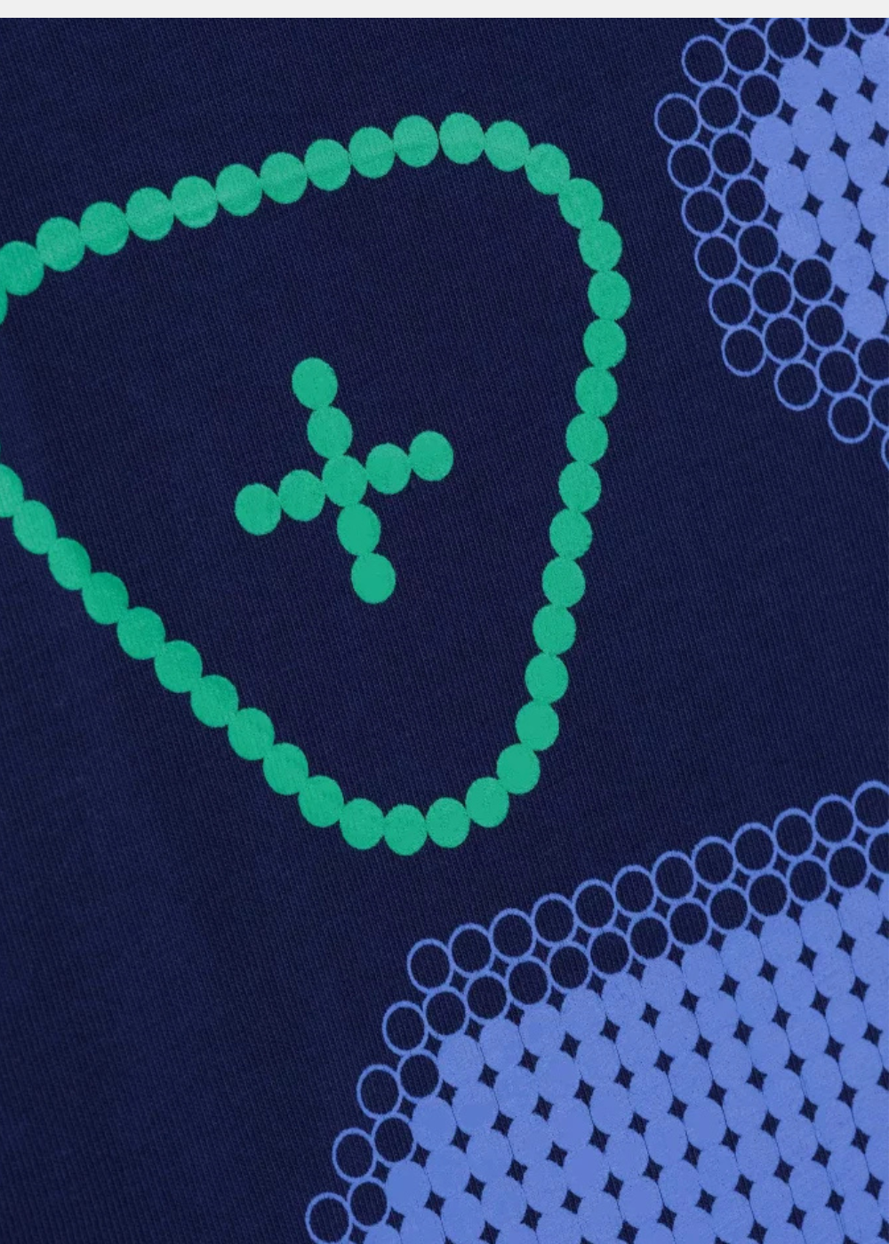 T-shirt Leonce Geometry - bleu
