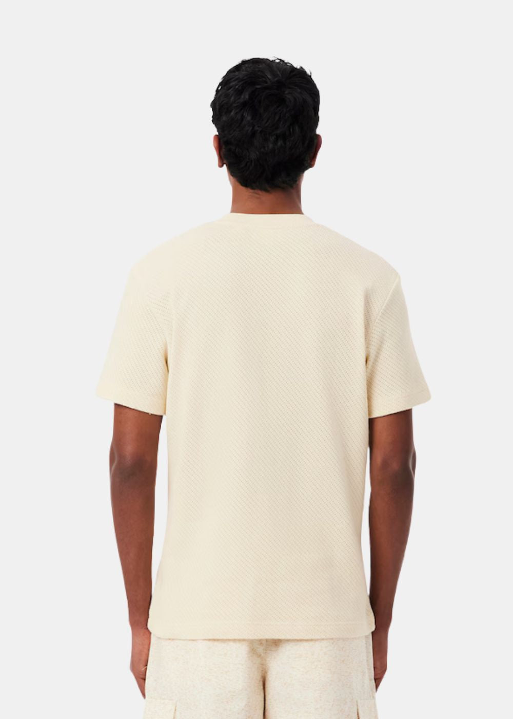 T-shirt en coton ajouré - beige