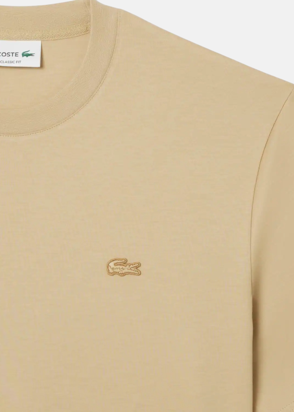 T-shirt signature René Lacoste -beige