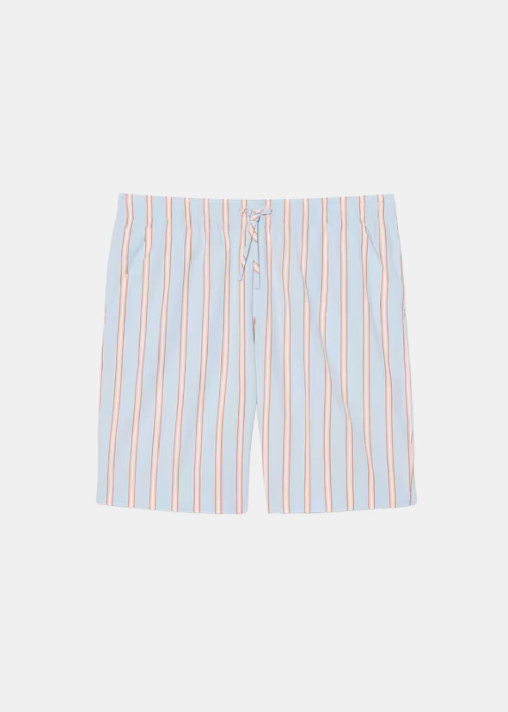 Short à rayures en popeline - blanc