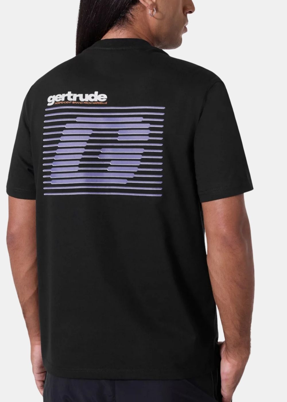 T-shirt Leon Stripe - noir