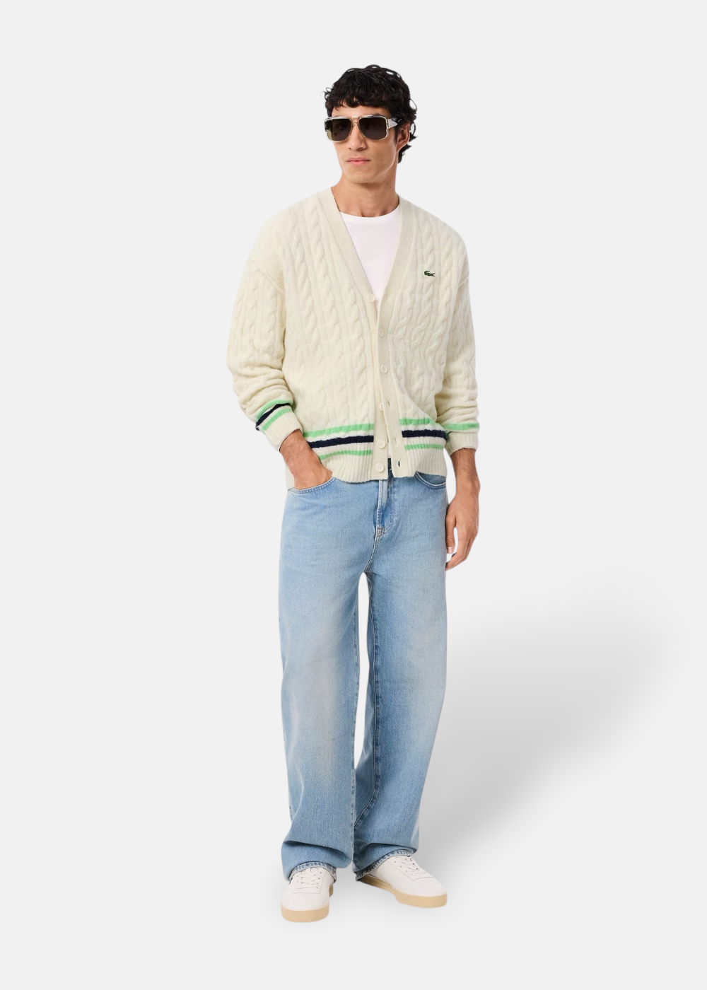 Cardigan en Maille Torsadée - beige