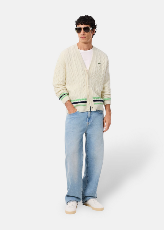 Cardigan en Maille Torsadée - beige