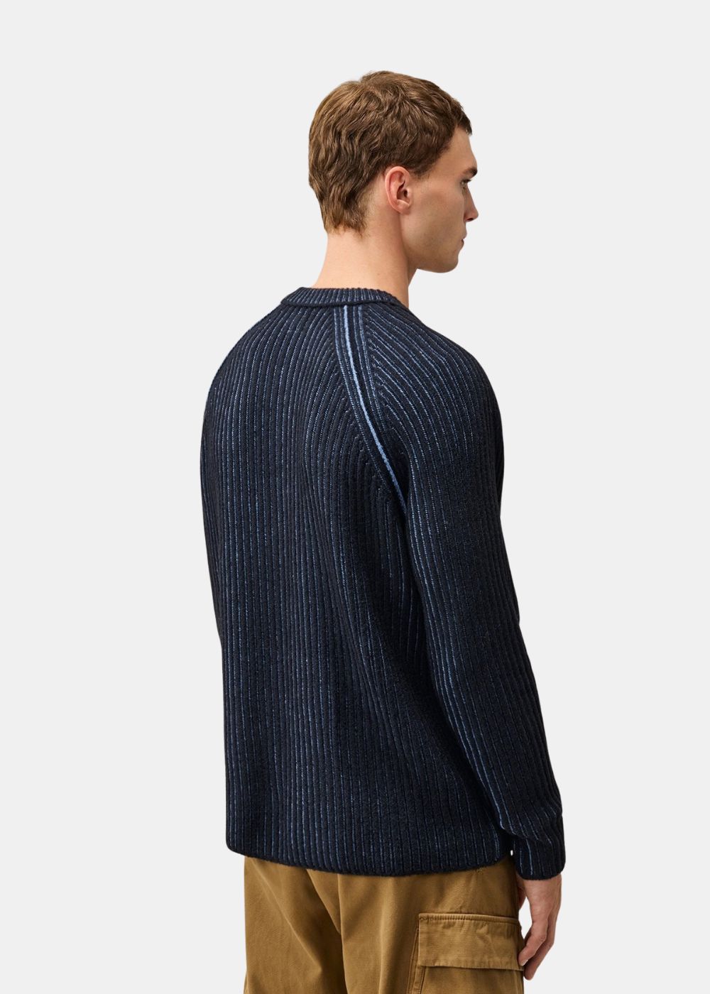 Pull en laine vanisé chenille - bleu