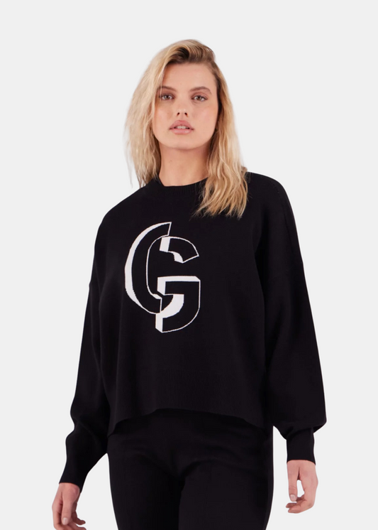Pull Natalia Maille Jacquard– noir