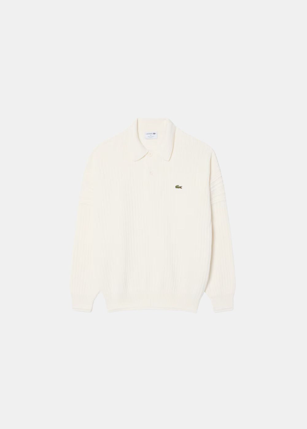 Pull col polo - blanc
