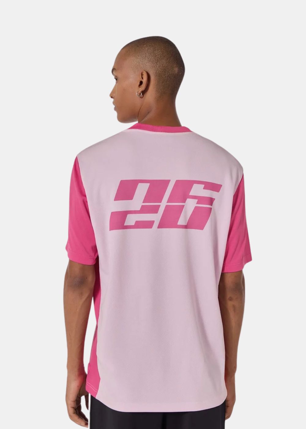 T-shirt Keyliane Col Contrasté - rose guimauve