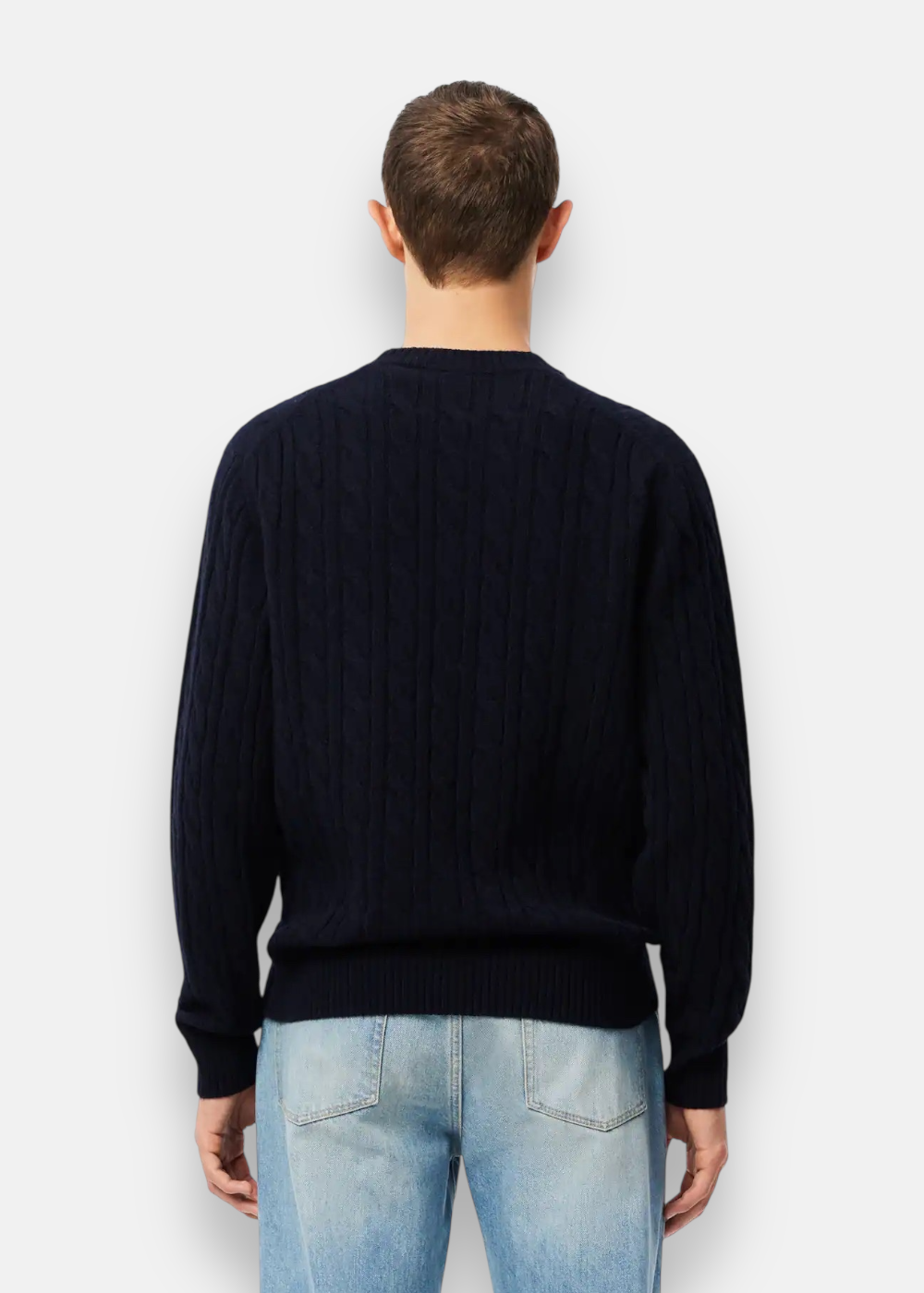Pull en laine torsadé - marine