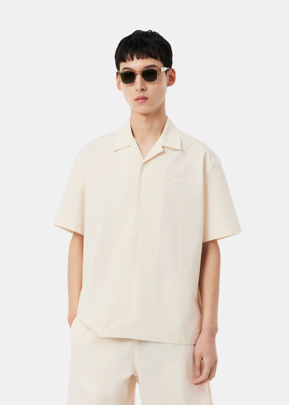 Chemise en seersucker - beige