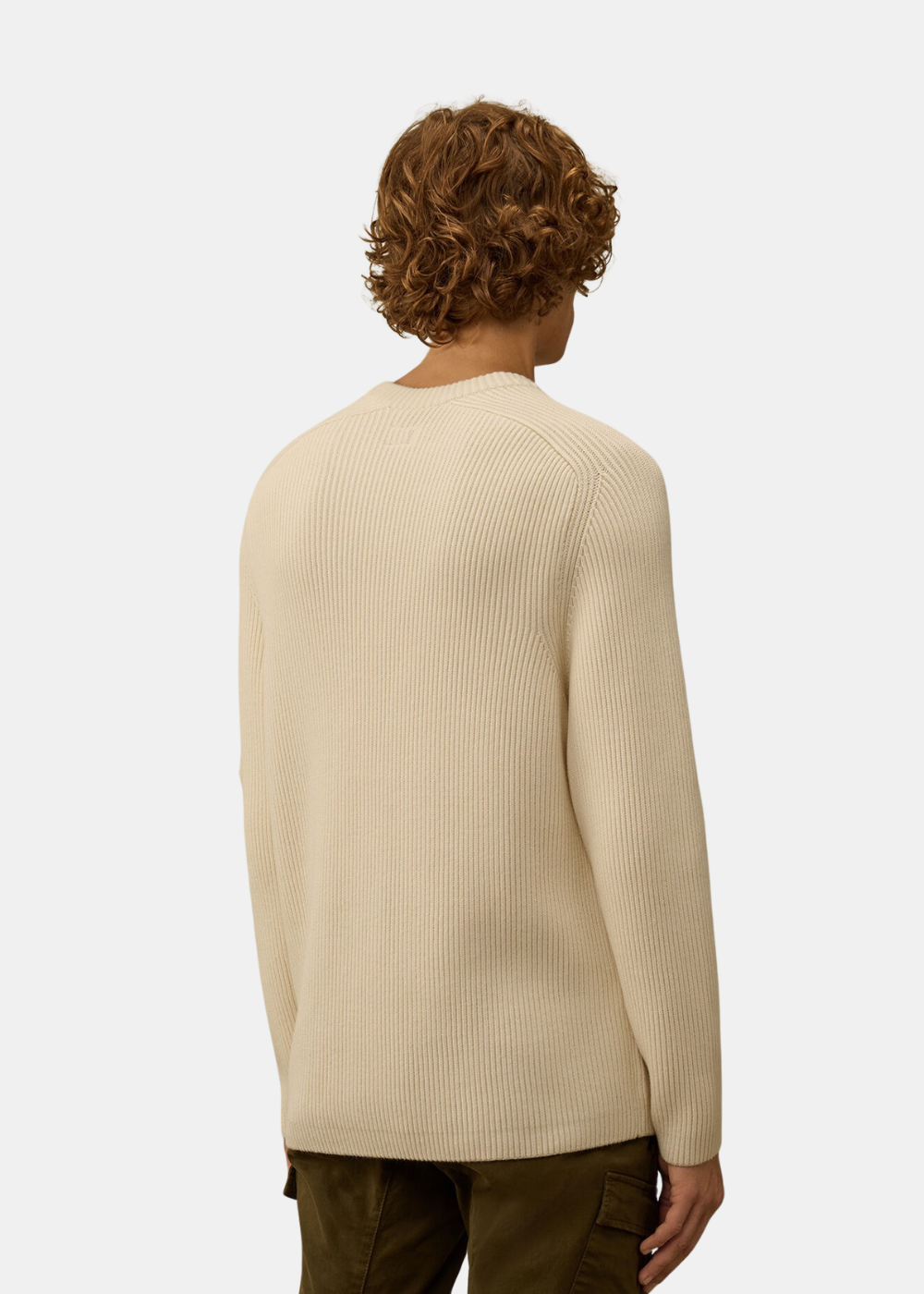 Pull Full Rib en Coton  - blanc