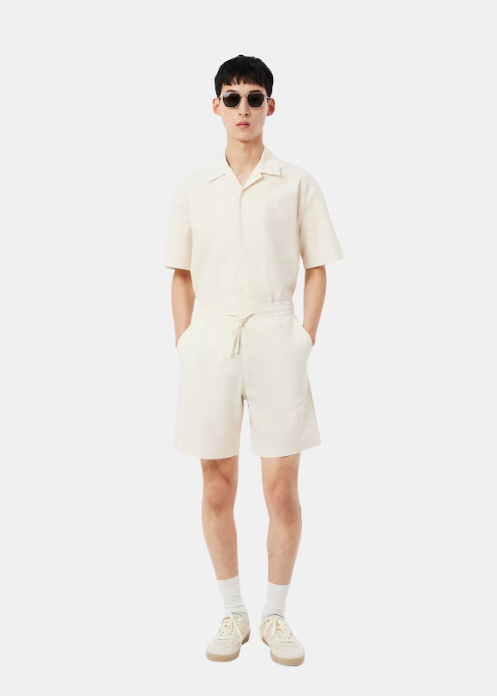 Short seersucker  - blanc