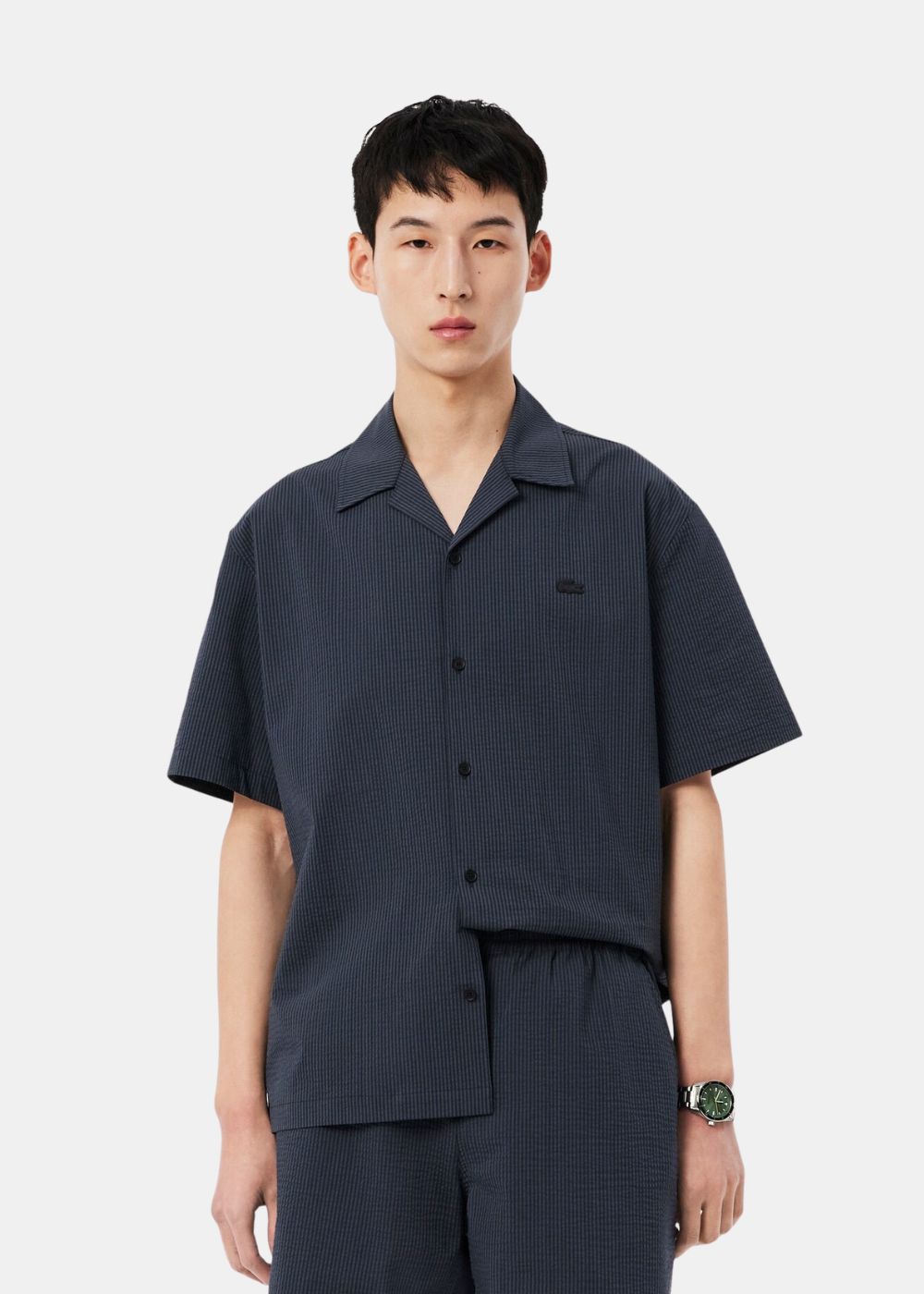 Chemise en Seersucker - bleu