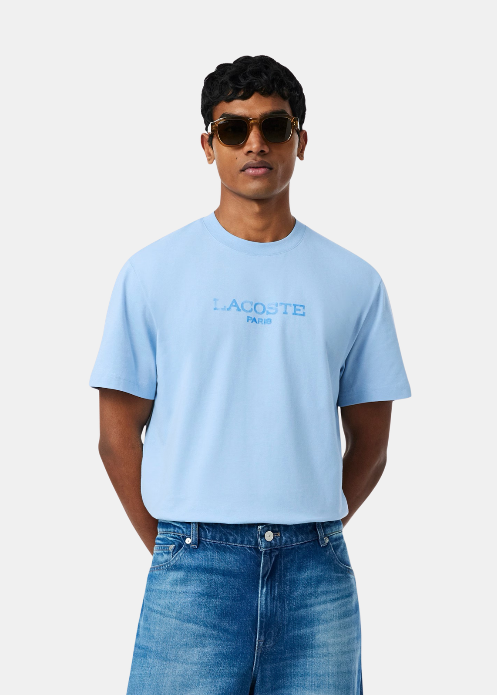 T-shirt Classic Fit Logo Tampon - bleu