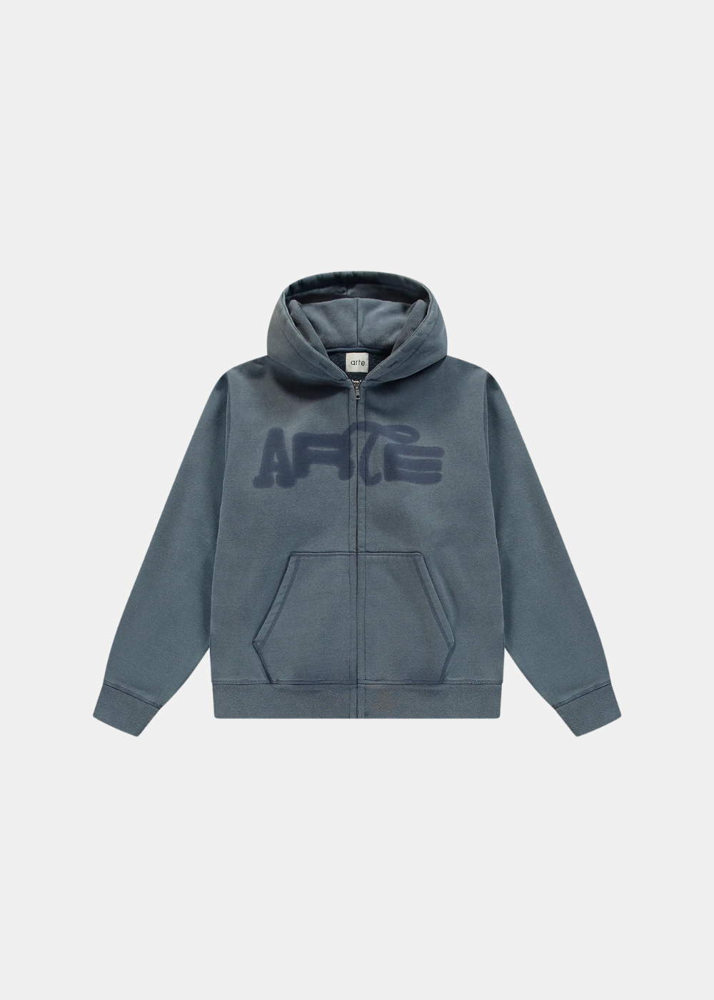 Sweat-shirt à Capuche Zippé délavé - bleu