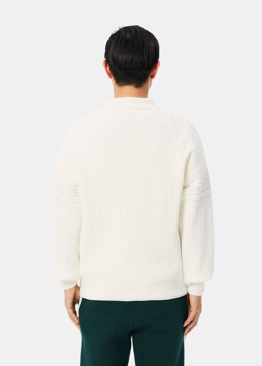 Pull col polo - blanc