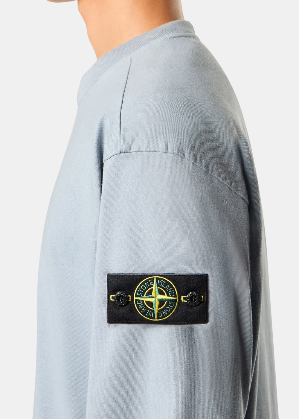 Sweat-shirt ras du cou avec patch -gris