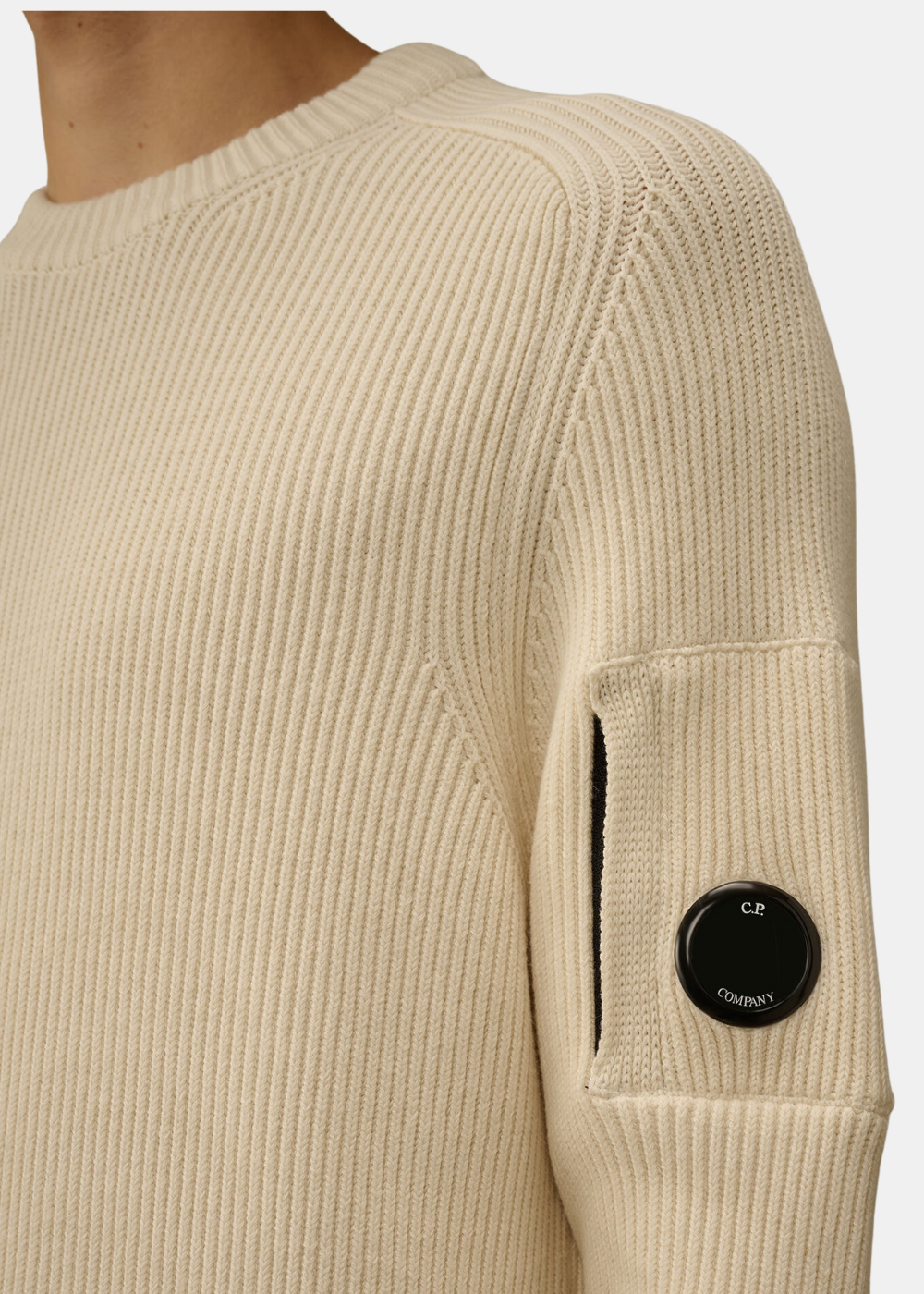 Pull Full Rib en Coton  - blanc