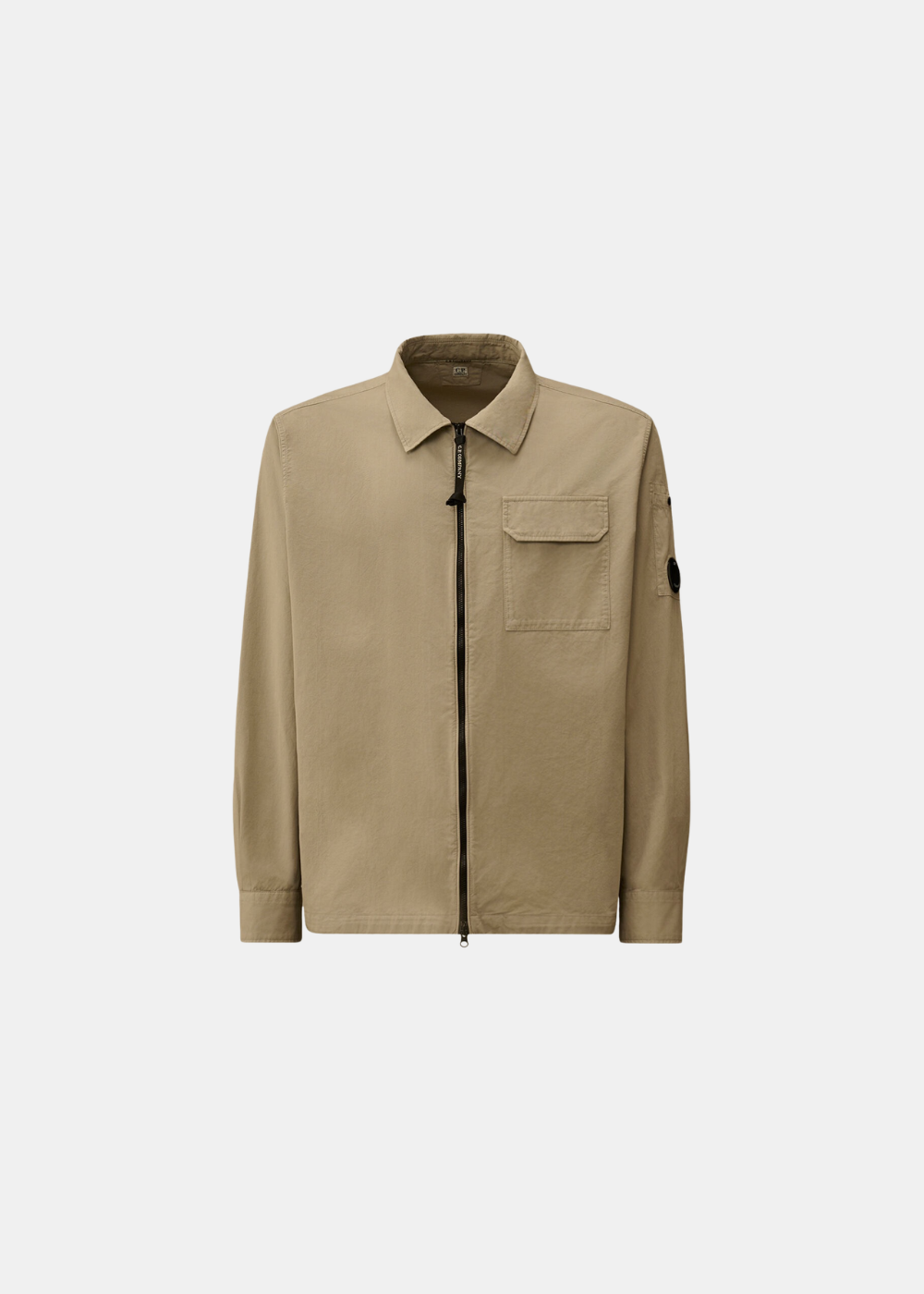 Surchemise zippée gabardine - beige