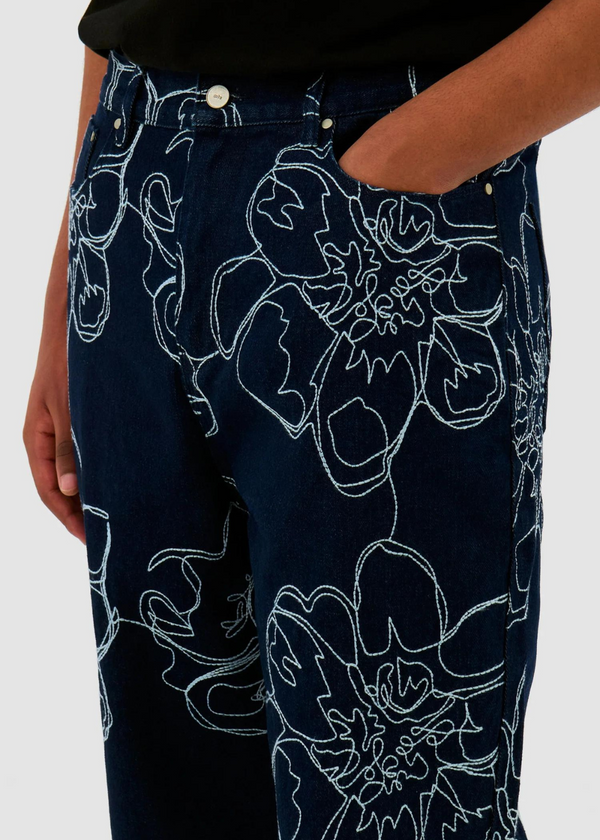 Pantalon Flower Stitch