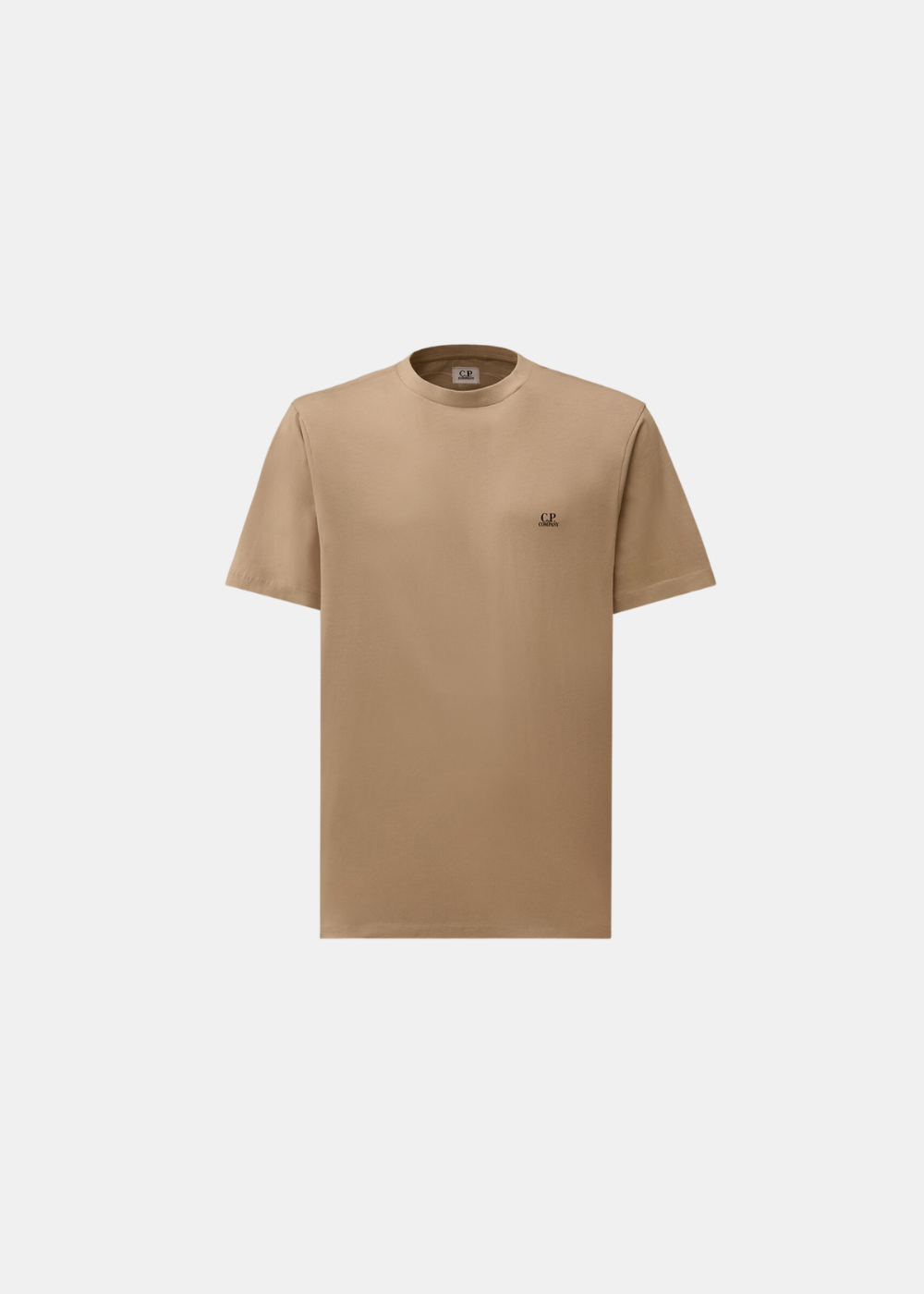 T-shirt motif goggle hood - beige