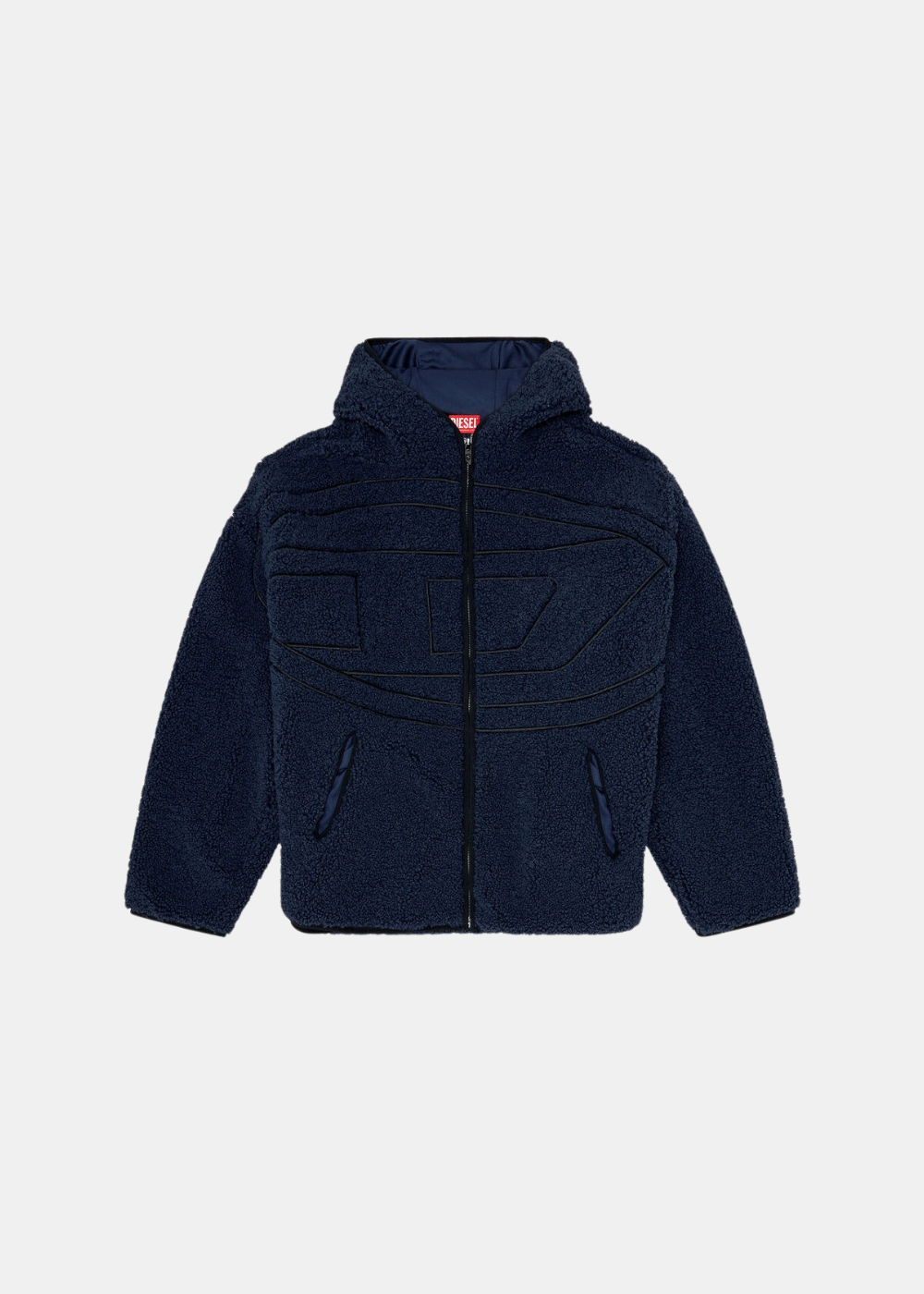 Veste teddy peluche - marine
