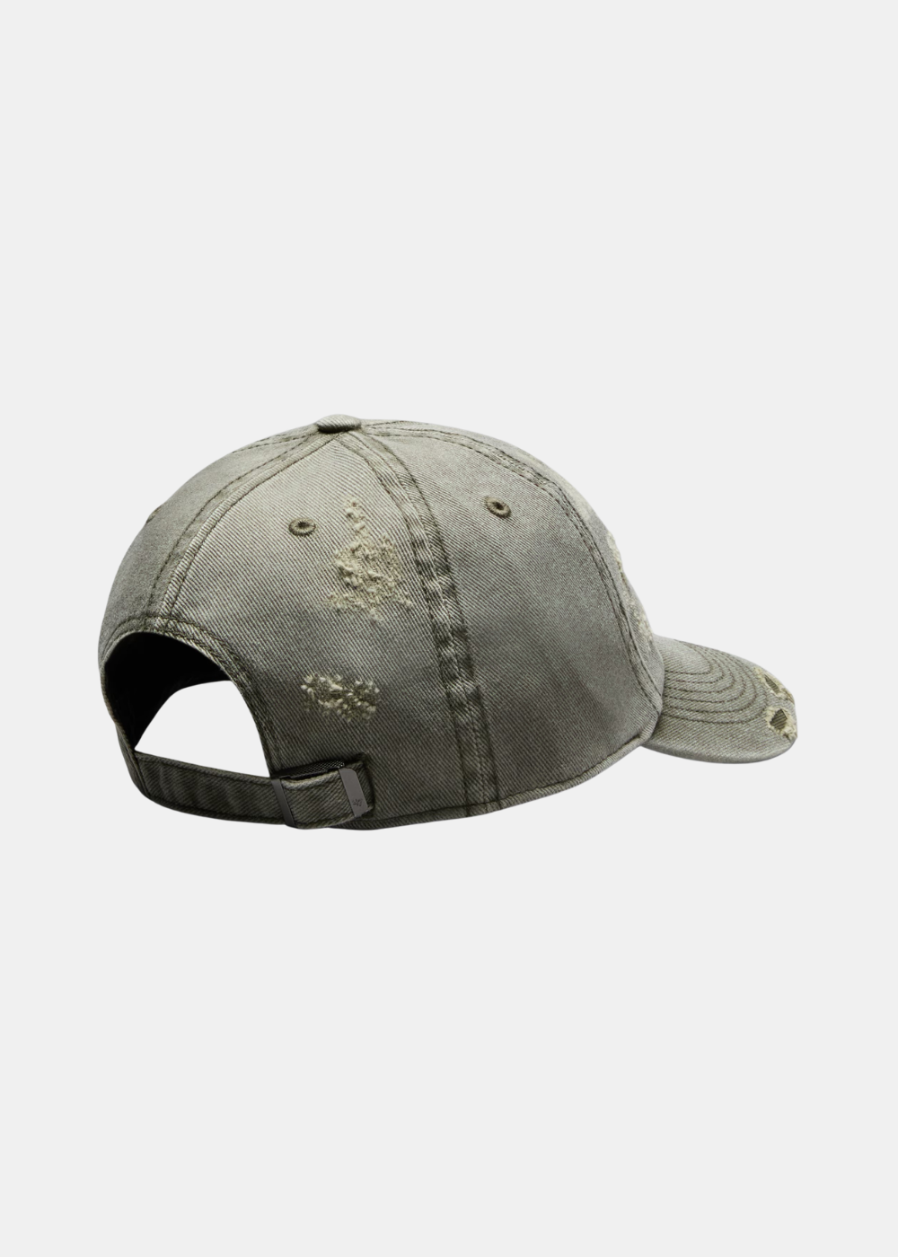 Casquette 6 pans effet usé - kaki
