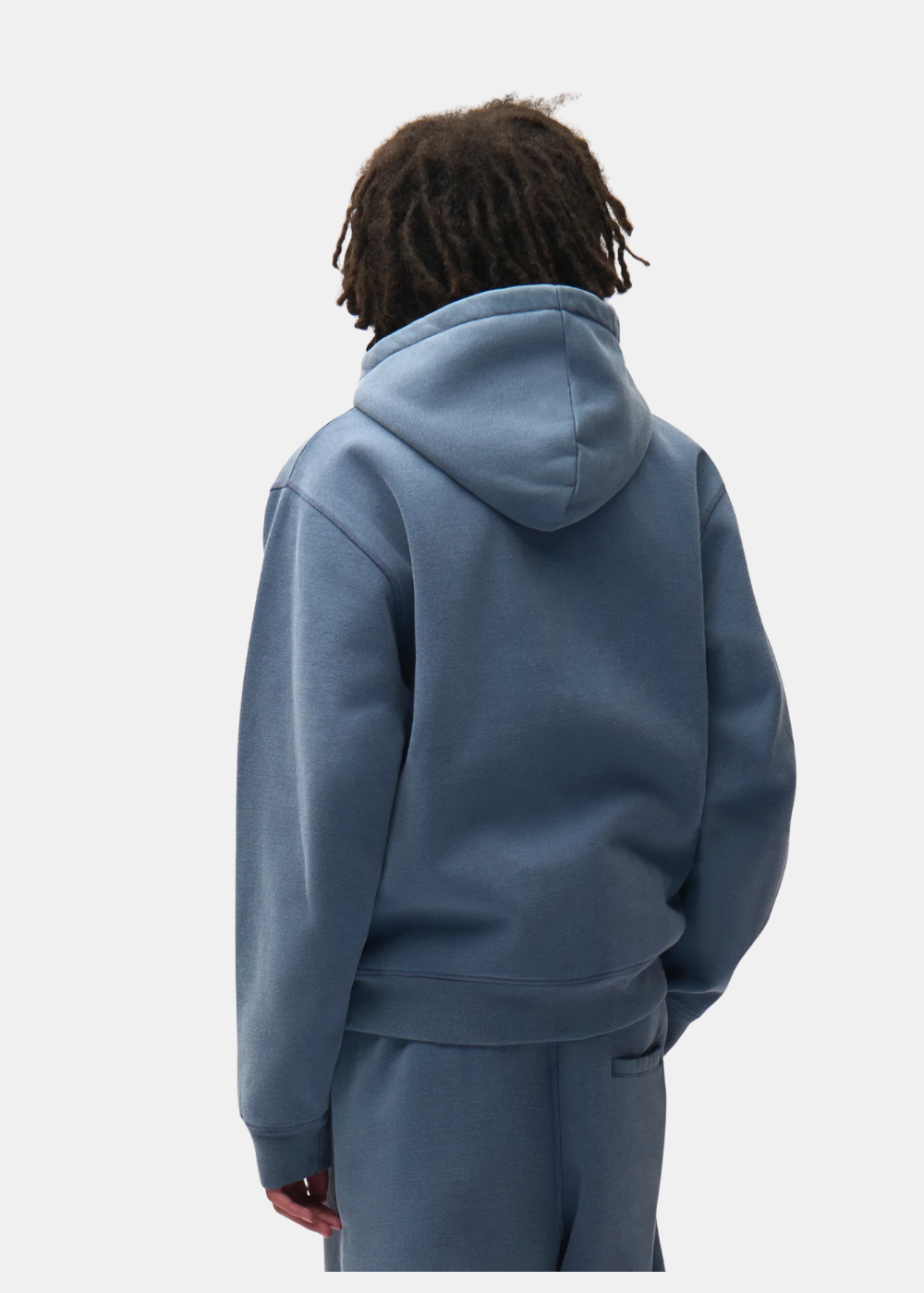 Sweat-shirt à Capuche Zippé délavé - bleu