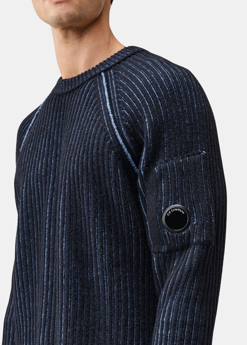 Pull en laine vanisé chenille - bleu