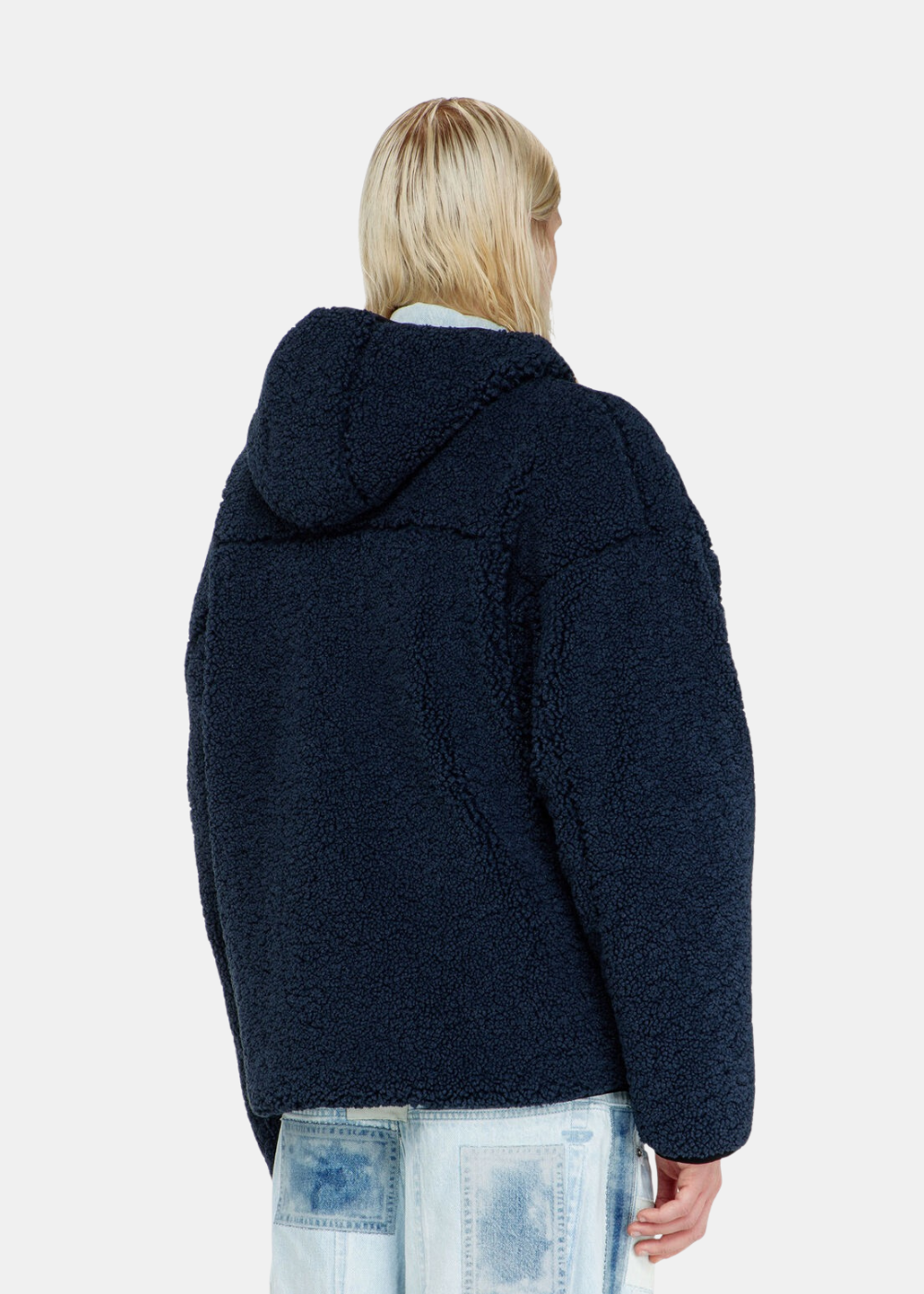 Veste teddy peluche - marine