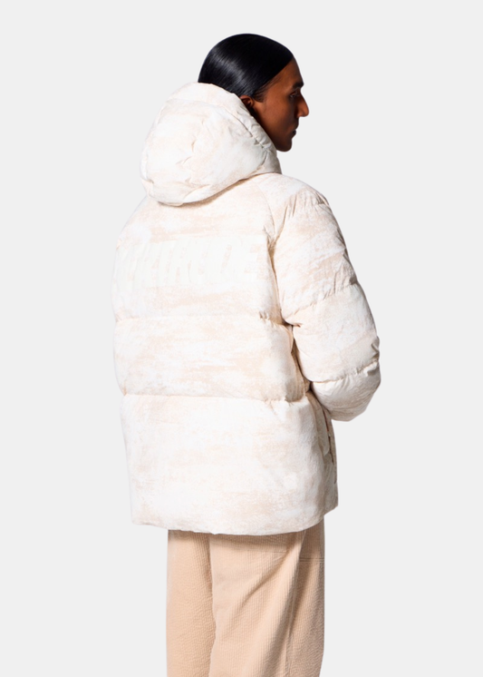 Doudoune oversize mixte Azael Print - beige