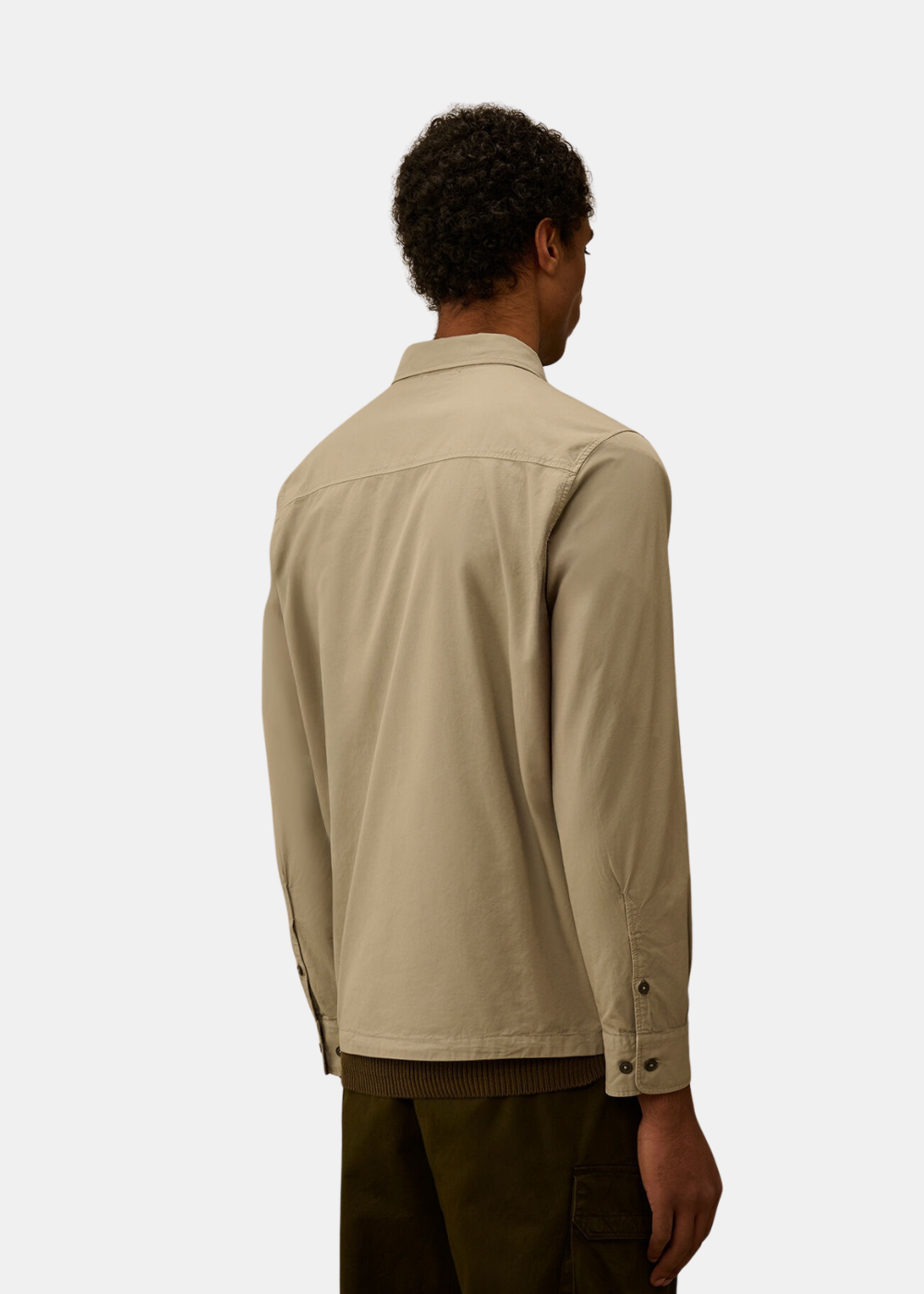 Surchemise zippée gabardine - beige