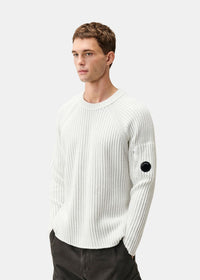 Pull en laine vanisé chenille - Blanc