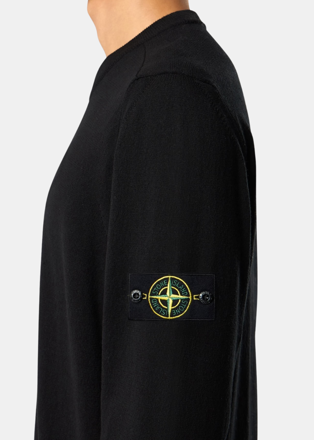 Pull Ras du Cou Effet Brut - noir