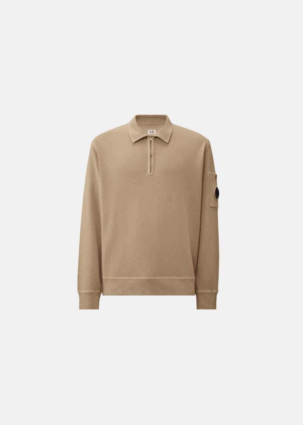 Sweat Polo Demi Zip - beige