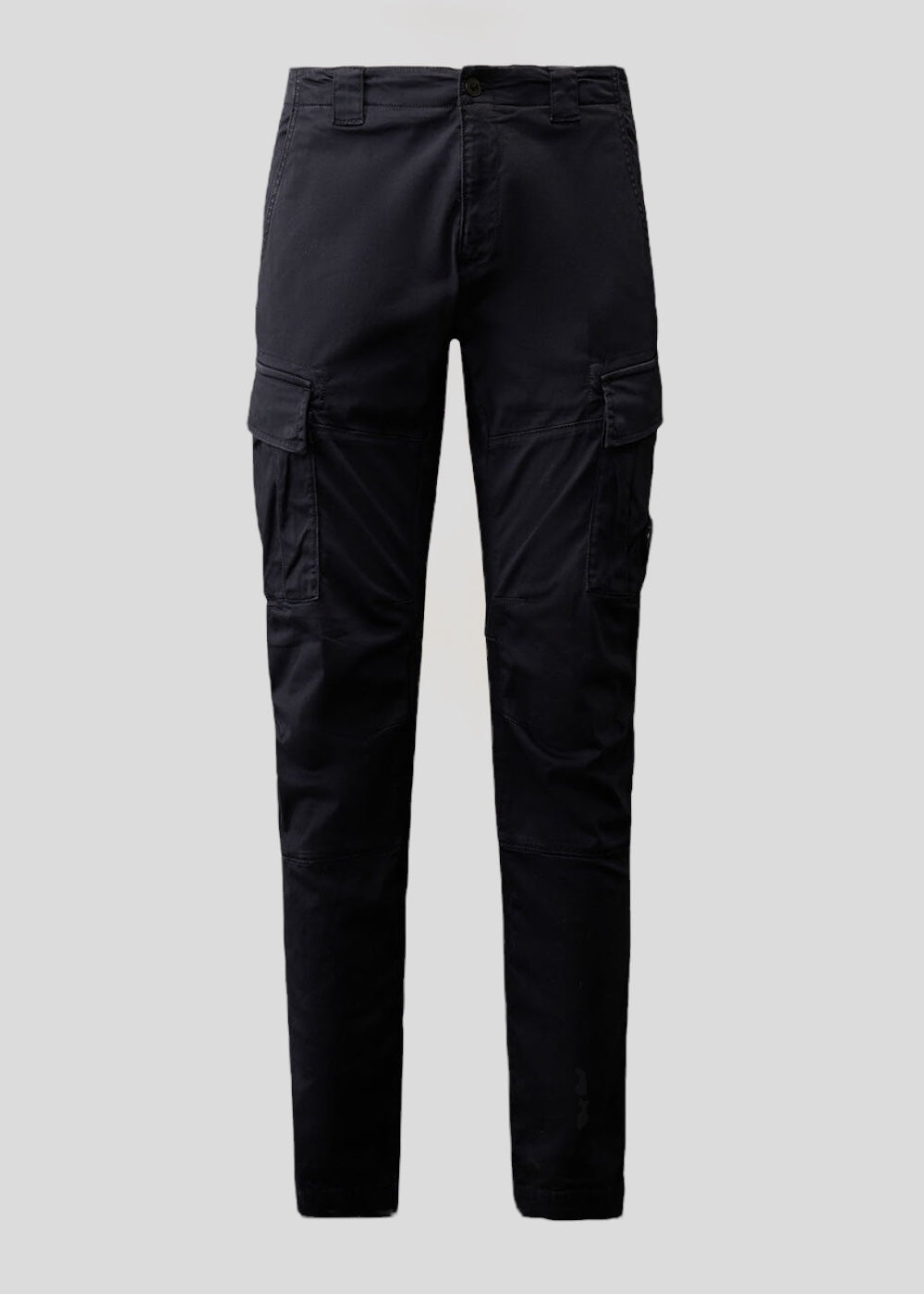 Pantalon cargo - satin stretch - Bleu marine