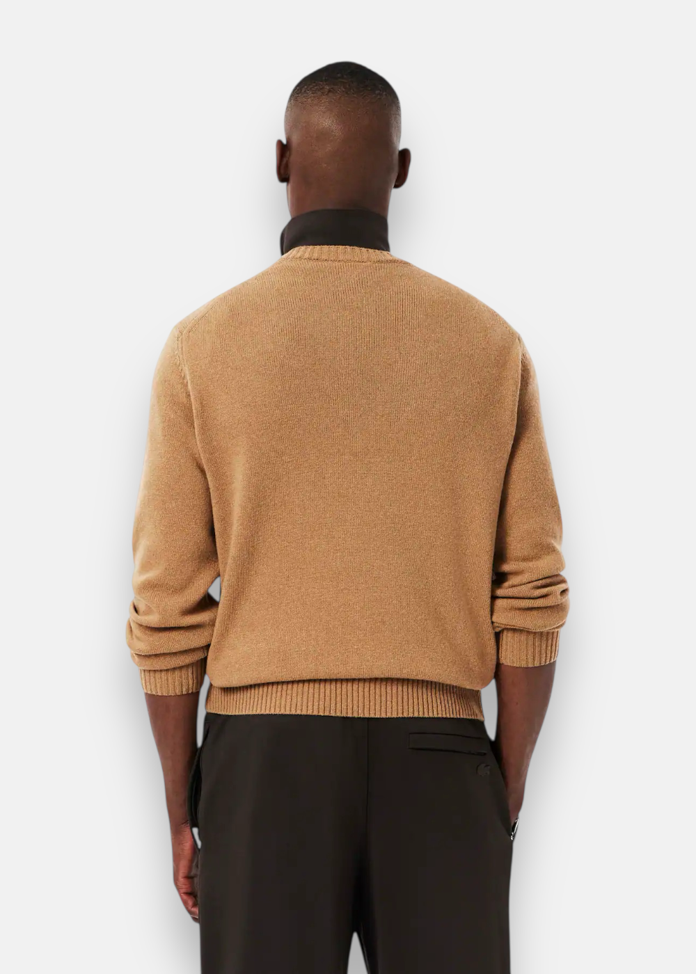 Pull en laine col rond - marron