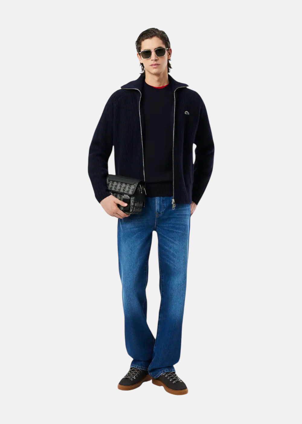 Pull en laine col rond - marine
