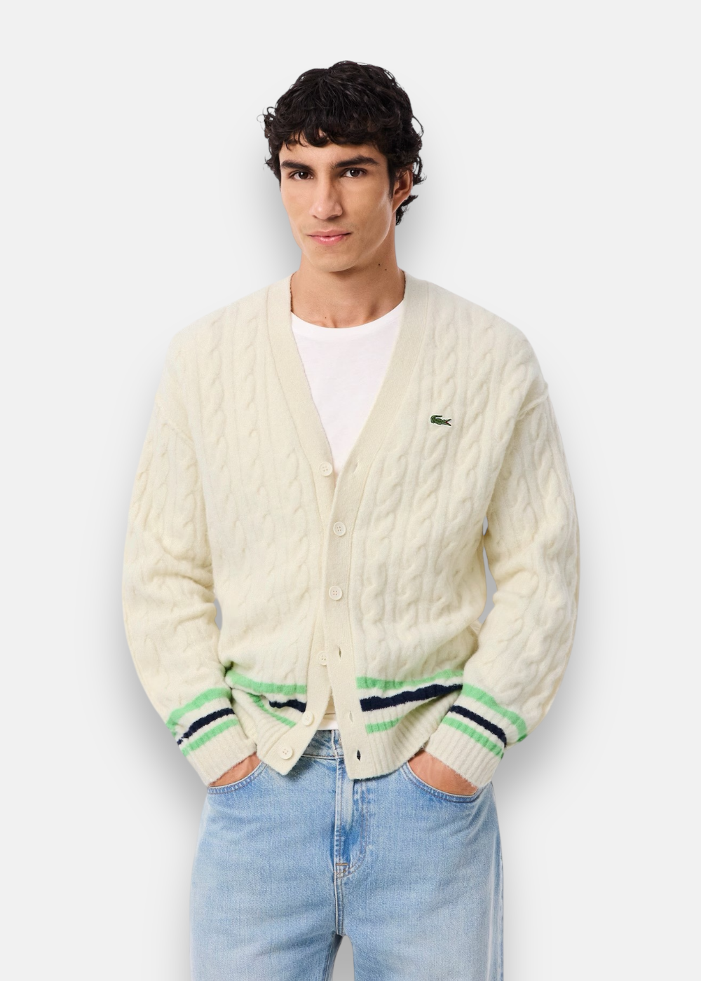 Cardigan en Maille Torsadée - beige